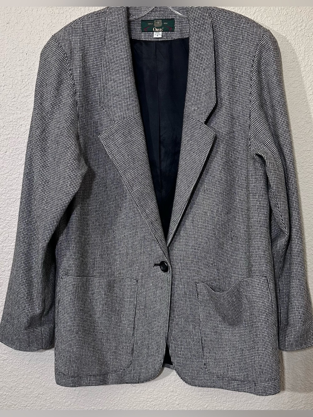 Orvis Black & White Micro Houndstooth Tweed Blazer - Women’s